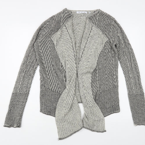 Eight Eight Eight Womens Grey V-Neck Cotton Cardigan Jumper Size M