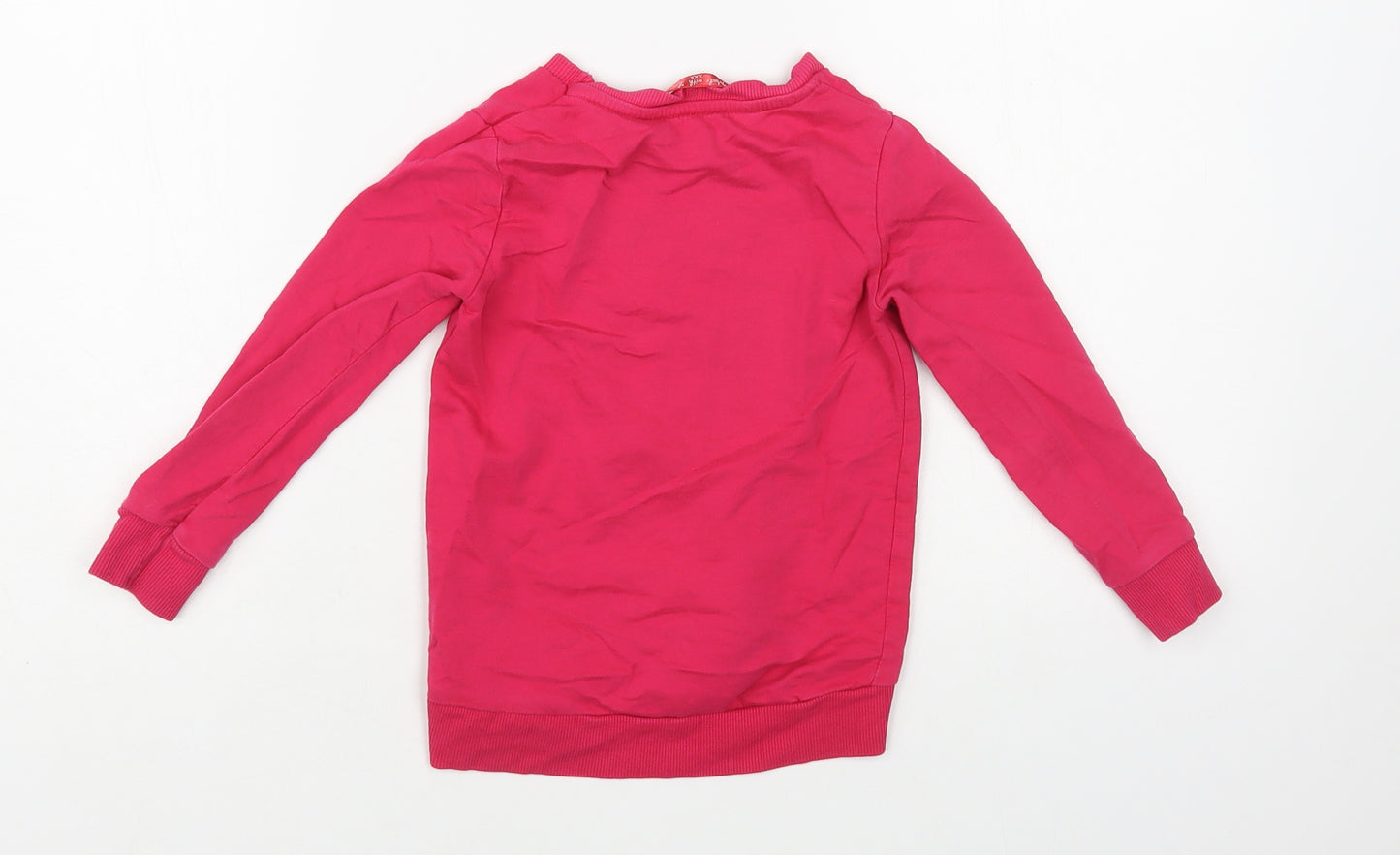 Matalan Girls Pink Cotton Pullover Sweatshirt Size 4-5 Years Pullover - Christmas Pudding
