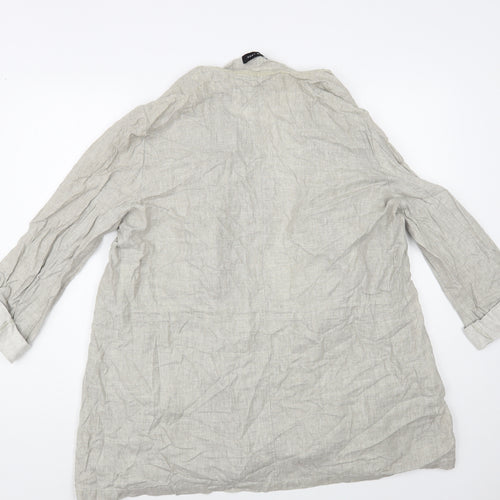 New Look Womens Grey Jacket Blazer Size 14 Drawstring