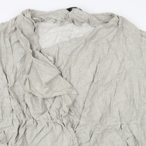 New Look Womens Grey Jacket Blazer Size 14 Drawstring