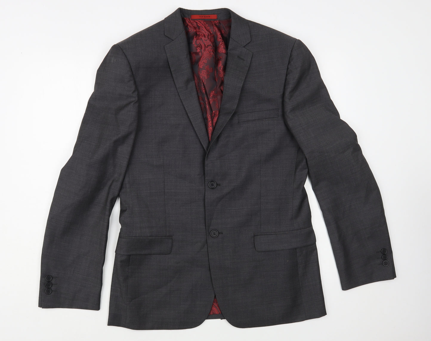 Ted Baker Mens Grey Jacket Blazer Size S Button