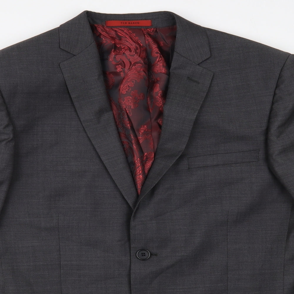 Ted Baker Mens Grey Jacket Blazer Size S Button
