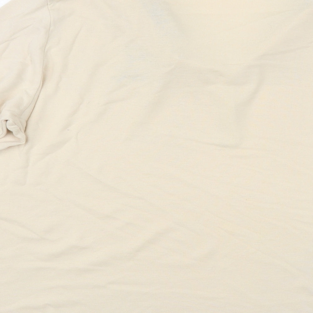 Gerry W Womens Beige Floral Cotton Basic Blouse Size XL Collared