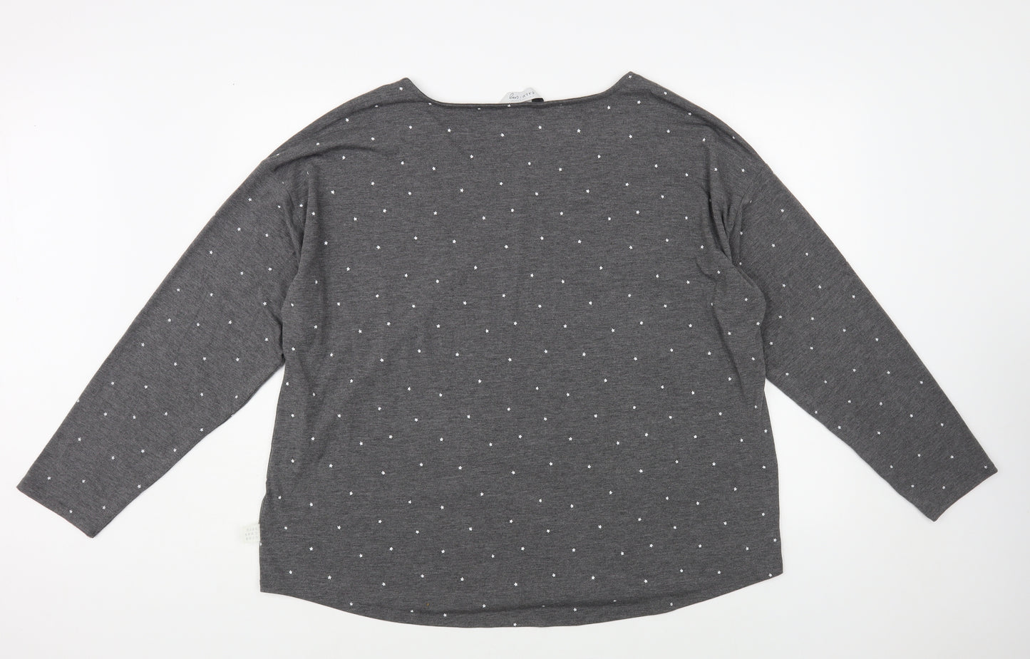 George Womens Grey Geometric Polyester Top Lounge Set Size 20 - Star Pattern