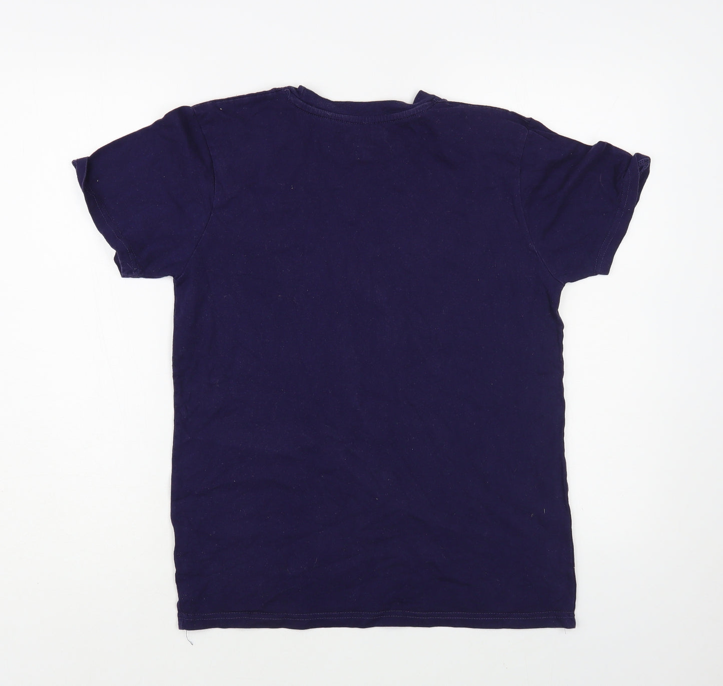 Tunni Womens Blue Cotton Basic T-Shirt Size M Crew Neck - Bondi Beach