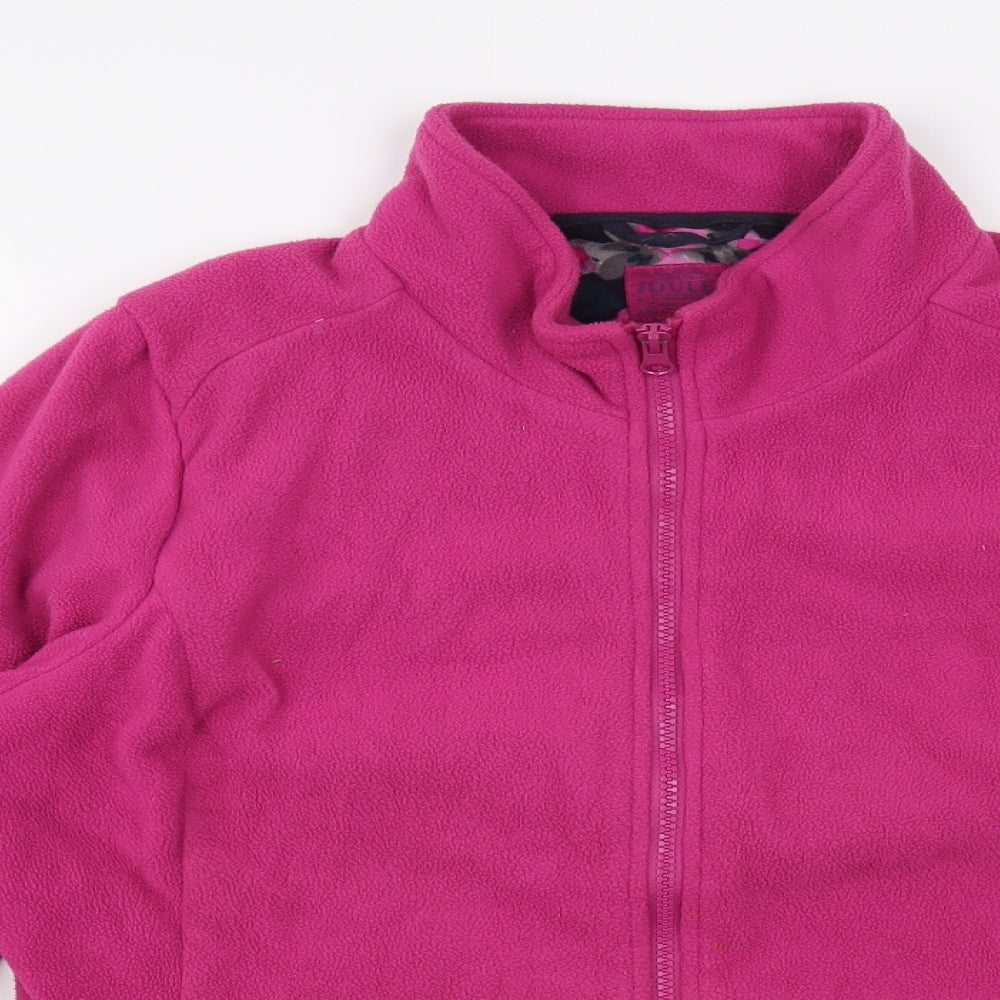 Joules Womens Pink Polyester Full Zip Sweatshirt Size 16 Zip