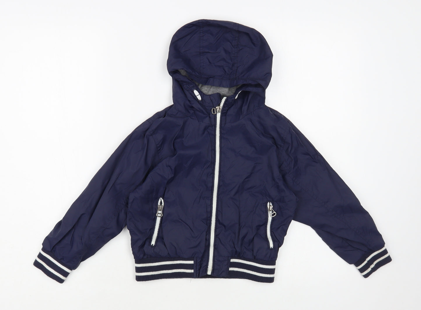 Primark Boys Blue Windbreaker Jacket Size 6-7 Years Zip