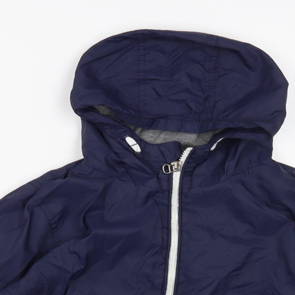 Primark Boys Blue Windbreaker Jacket Size 6-7 Years Zip