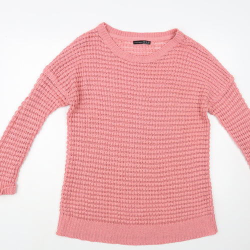 Atmosphere Womens Pink Boat Neck Acrylic Pullover Jumper Size 16