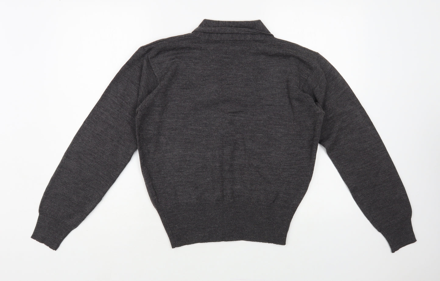 NEXT Womens Grey Collared Acrylic Cardigan Jumper Size M