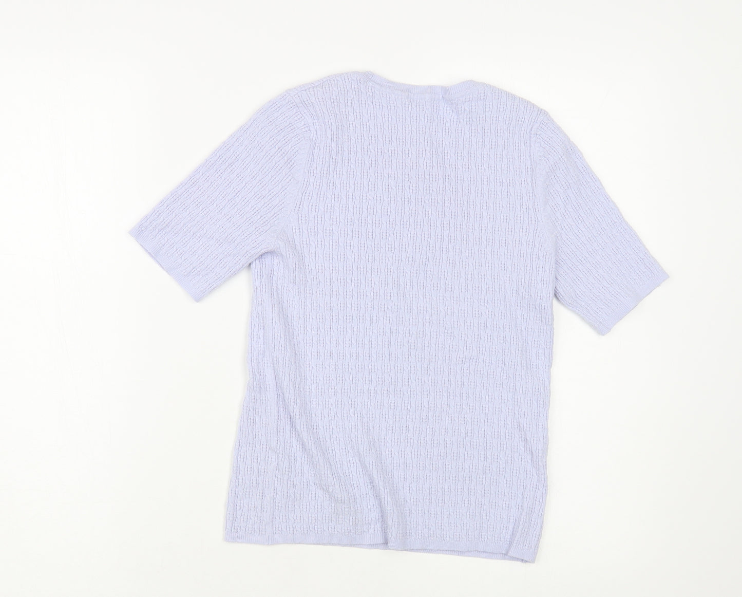TU Womens Blue Viscose Basic T-Shirt Size 14 Crew Neck