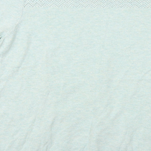 Debenhams Womens Green Boat Neck Cotton Pullover Jumper Size 16