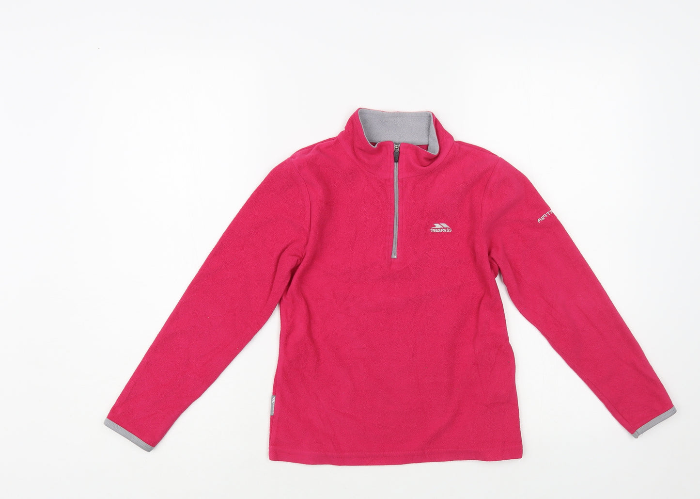 Trespass Girls Pink Polyester Pullover Sweatshirt Size 7-8 Years Zip