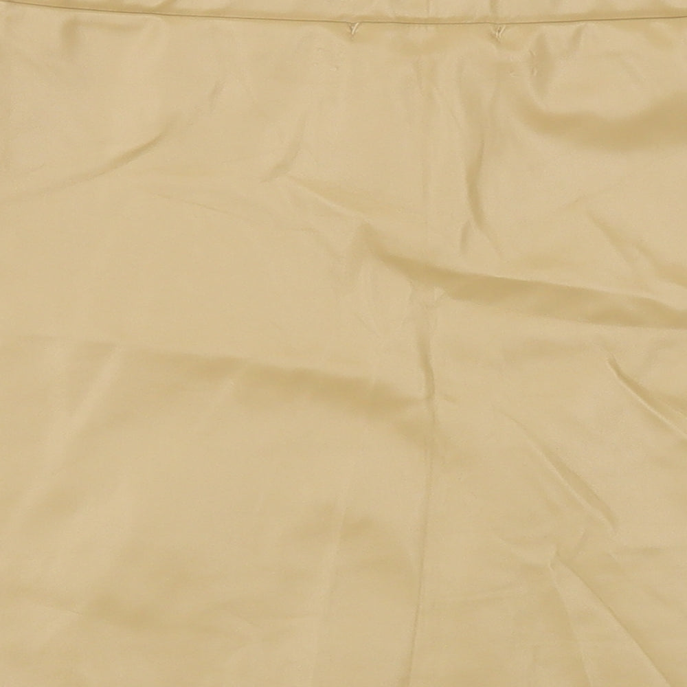 Quiz Womens Beige Polyester Mini Skirt Size 8 - Faux Leather