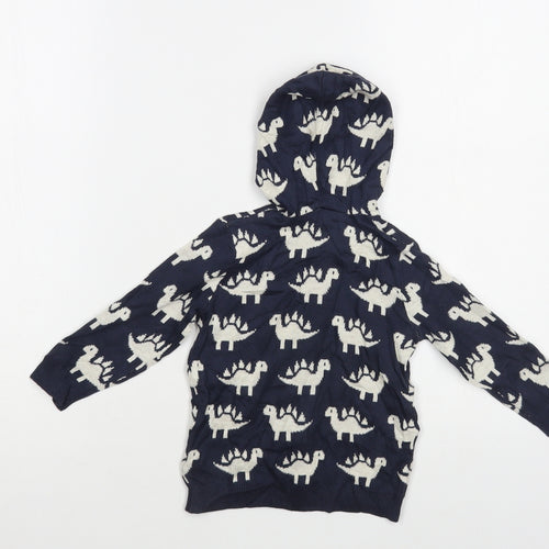 George Baby Blue Geometric Cotton Pullover Jumper Size 9-12 Months Pullover - Dinosaur Print