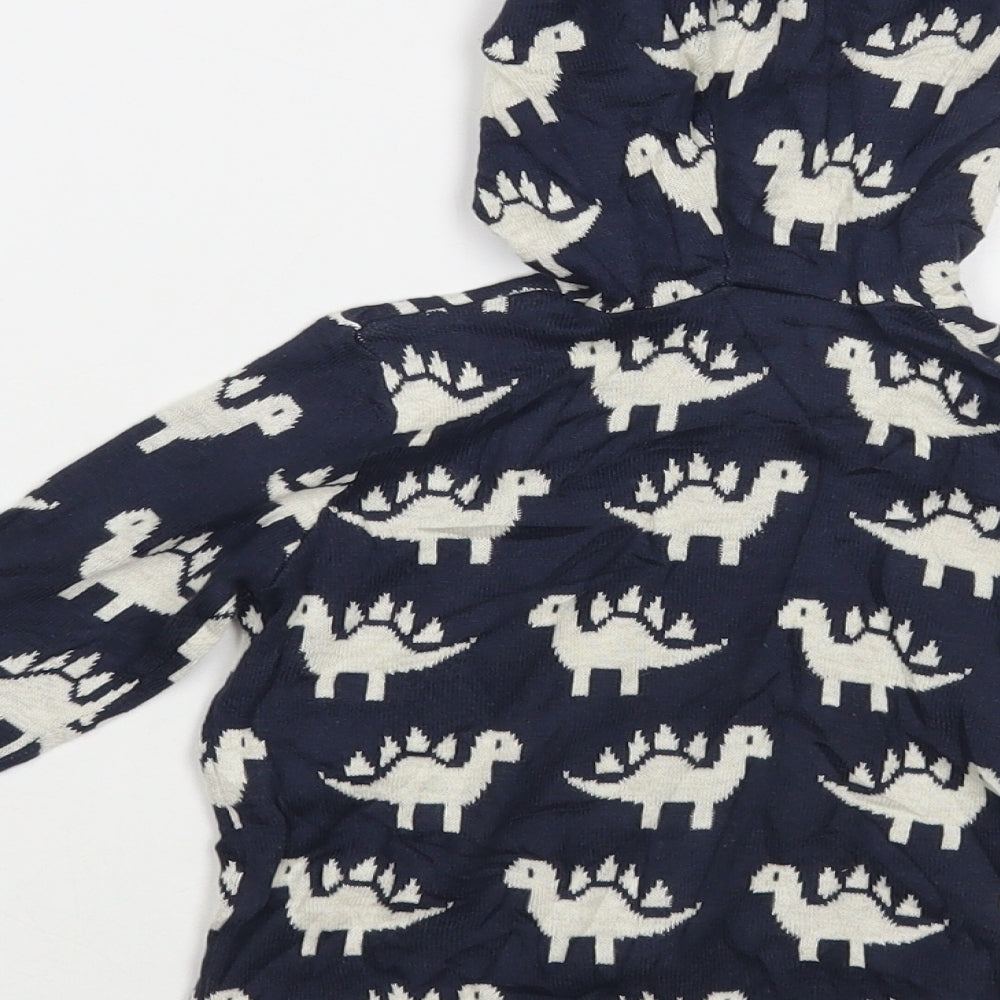 George Baby Blue Geometric Cotton Pullover Jumper Size 9-12 Months Pullover - Dinosaur Print