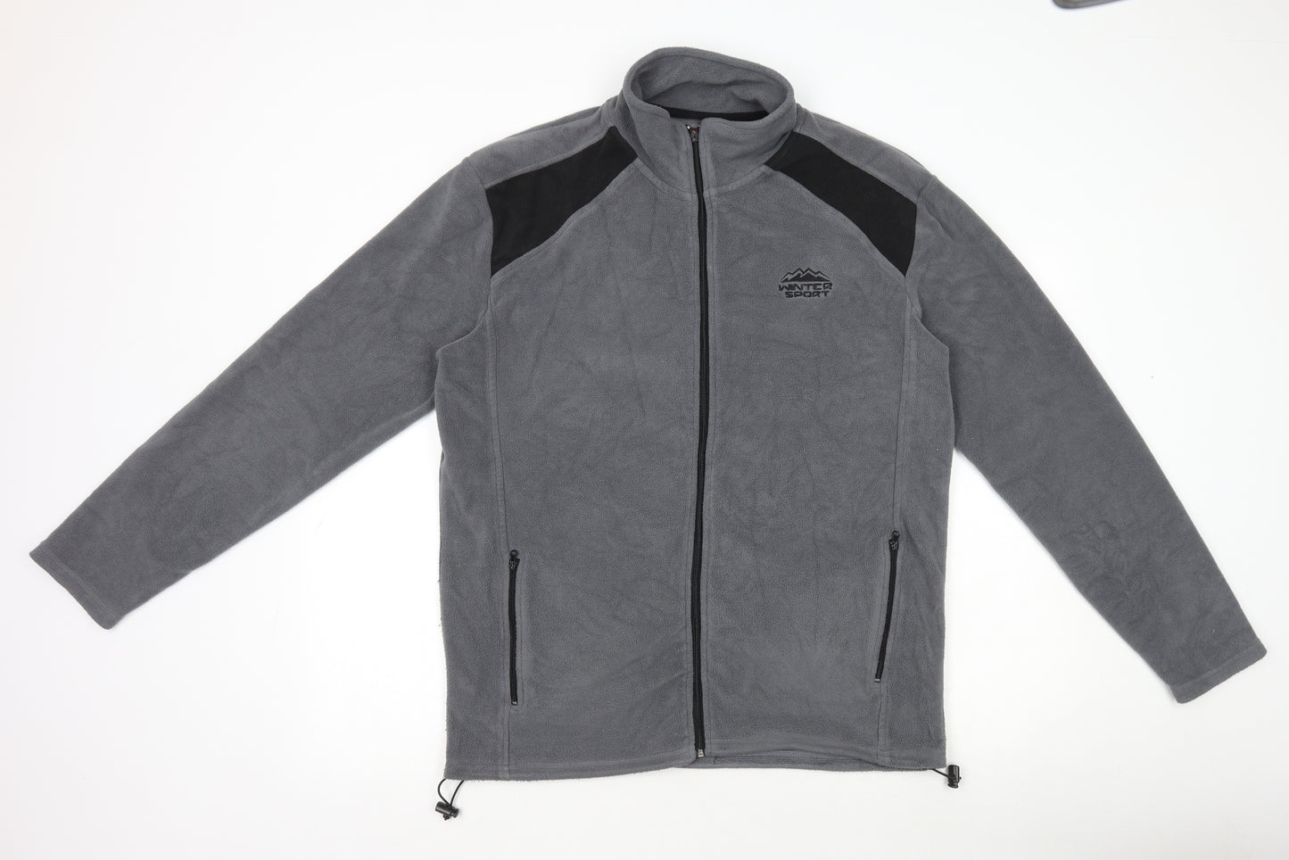 Atlas For Men Mens Grey Polyester Full Zip Sweatshirt Size L