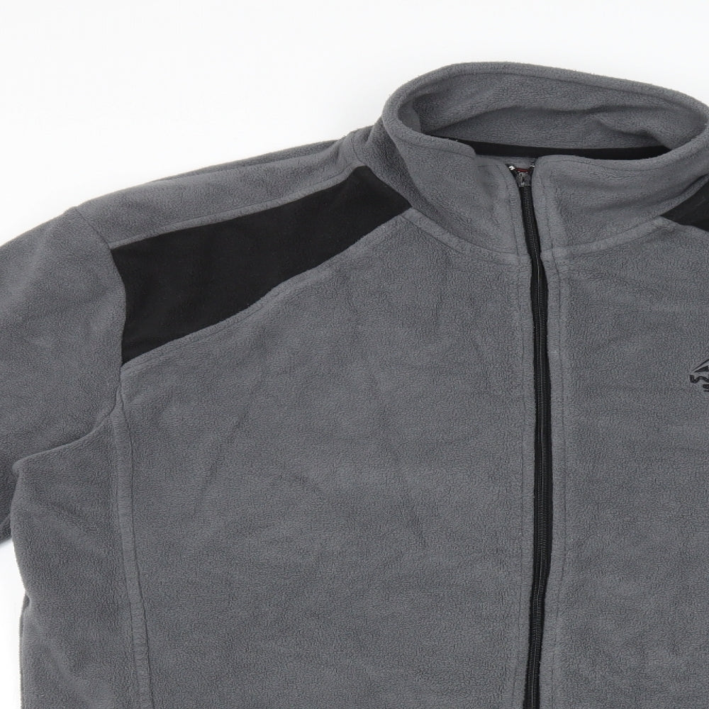 Atlas For Men Mens Grey Polyester Full Zip Sweatshirt Size L