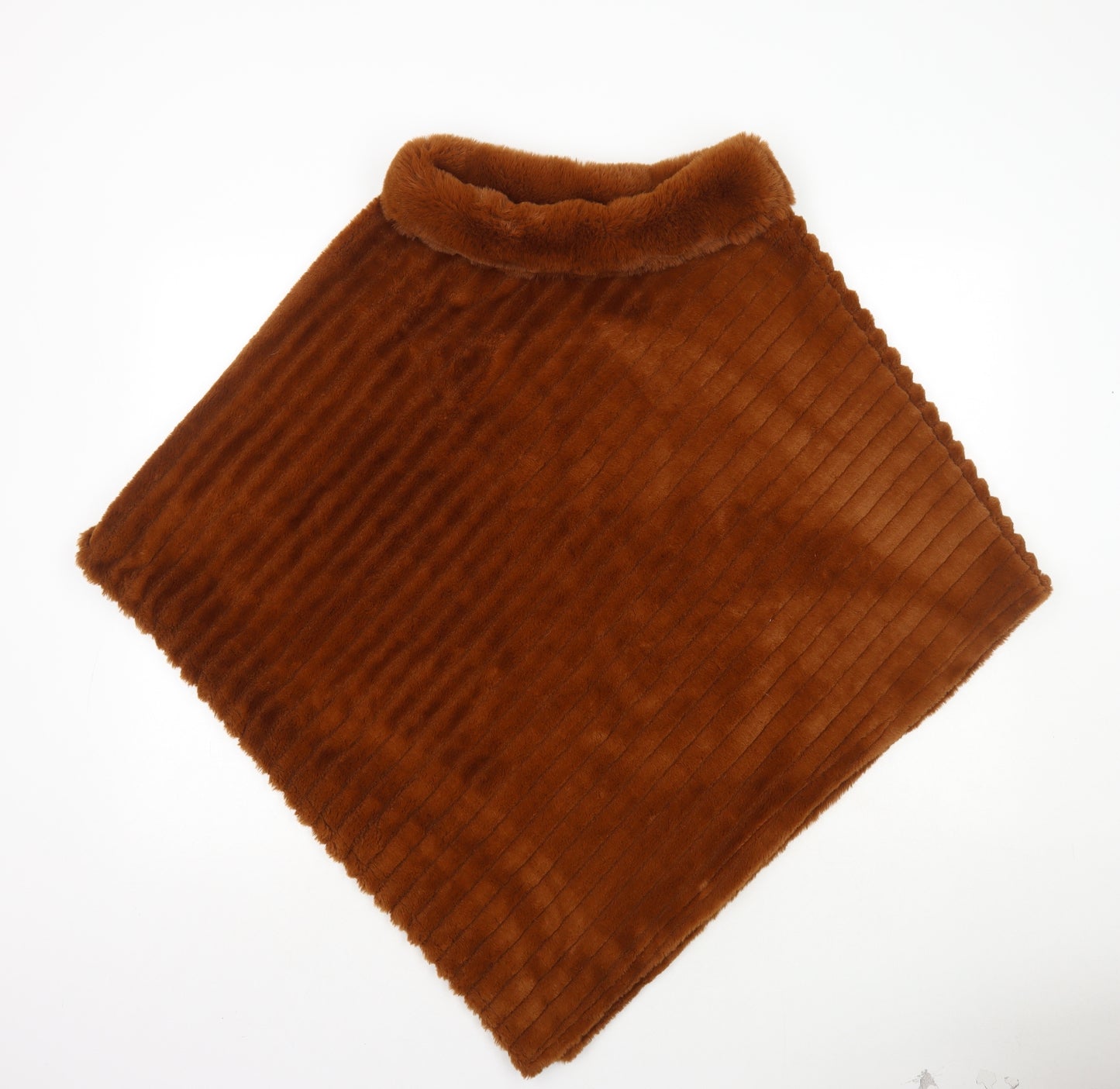 Preworn Womens Brown Overcoat Poncho One Size