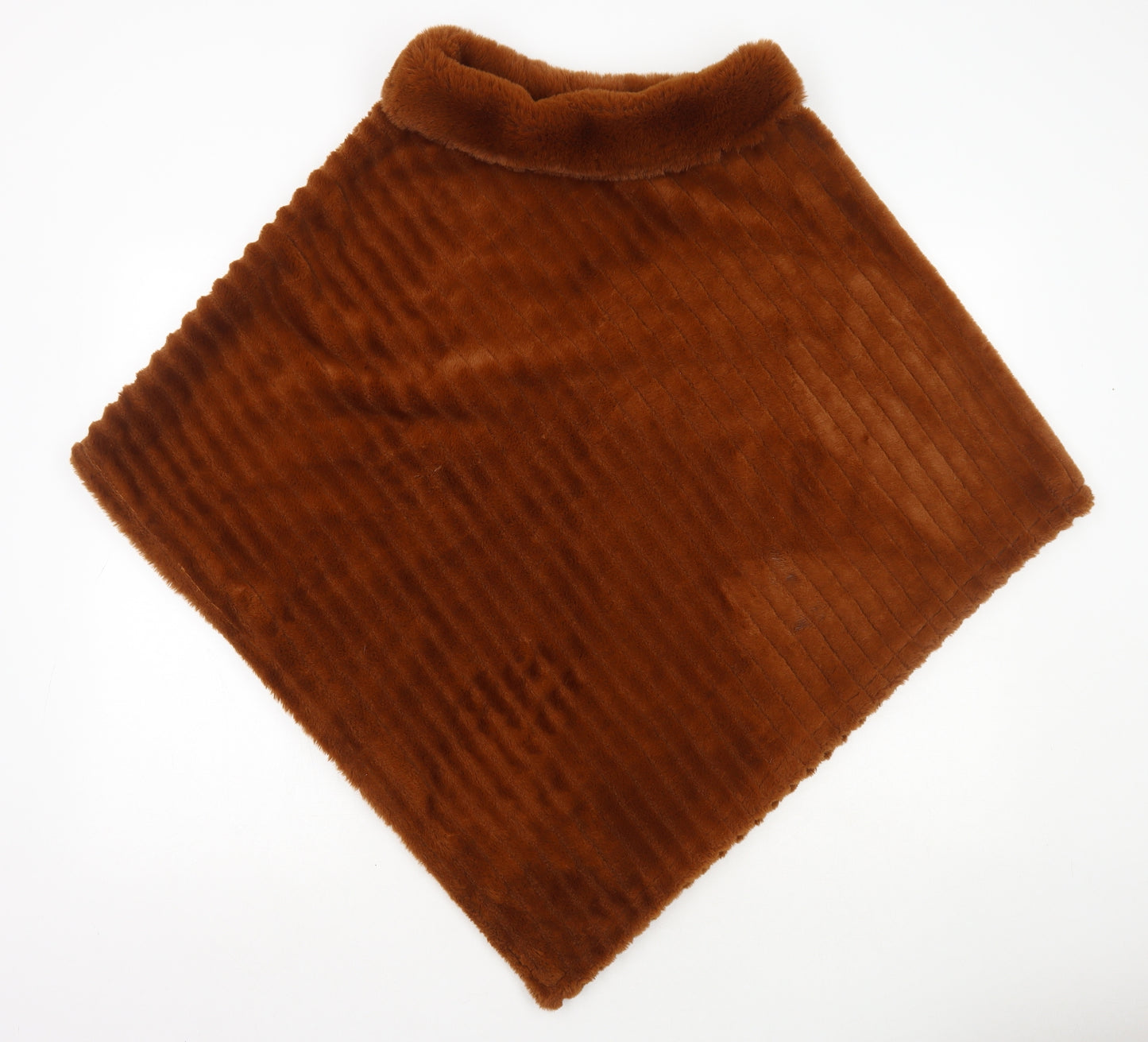 Preworn Womens Brown Overcoat Poncho One Size