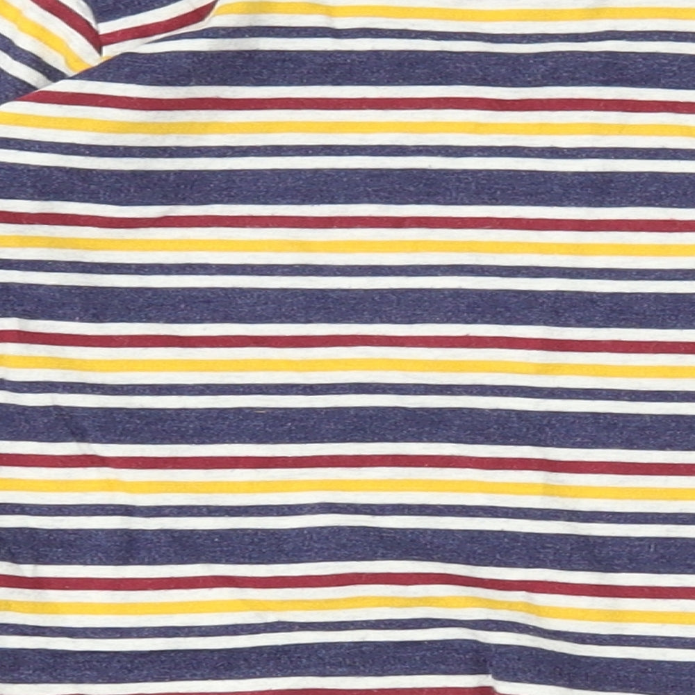 Dunnes Stores Boys Multicoloured Striped Cotton Basic T-Shirt Size 2-3 Years Round Neck