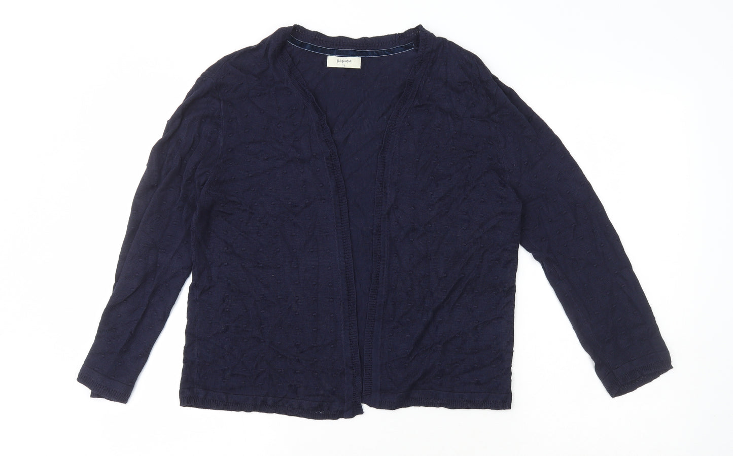 Matalan Womens Blue Viscose Cardigan Jumper Size 16