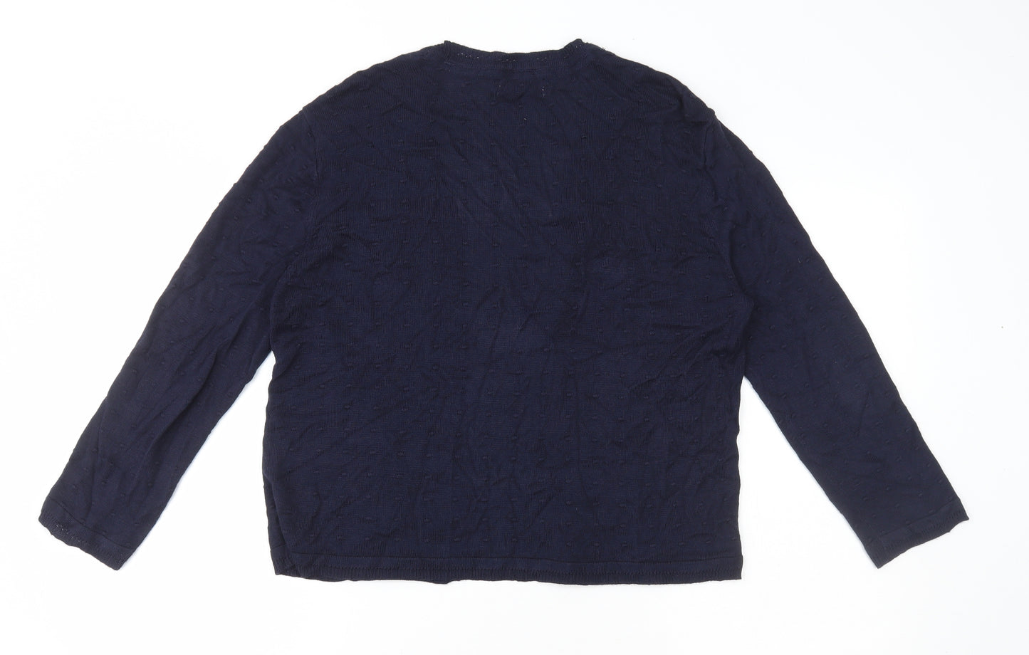 Matalan Womens Blue Viscose Cardigan Jumper Size 16