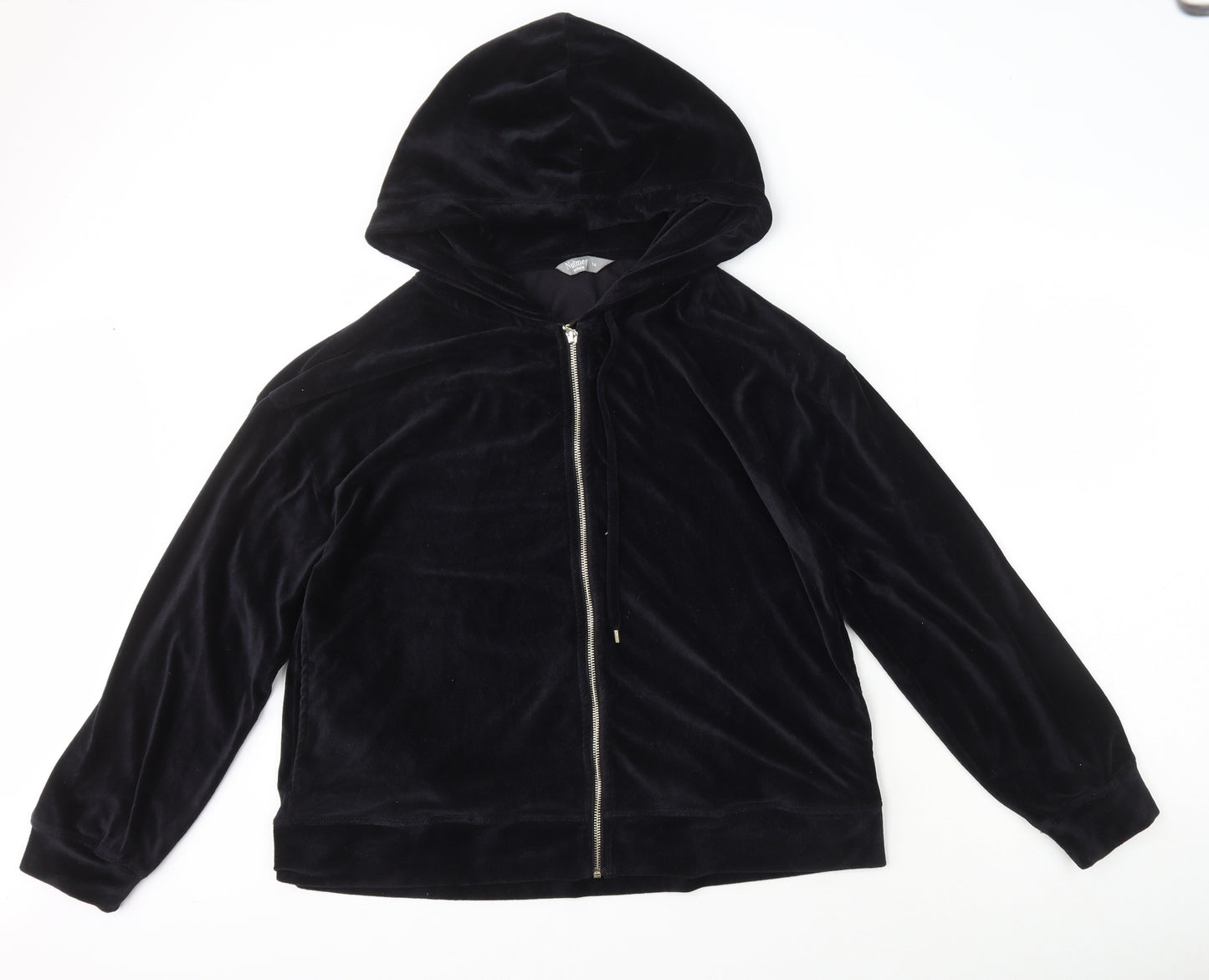 Nutmeg Womens Black Polyester Full Zip Sweatshirt Size 16