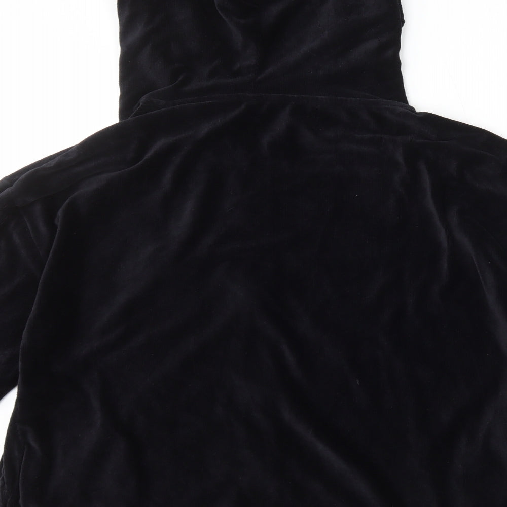 Nutmeg Womens Black Polyester Full Zip Sweatshirt Size 16