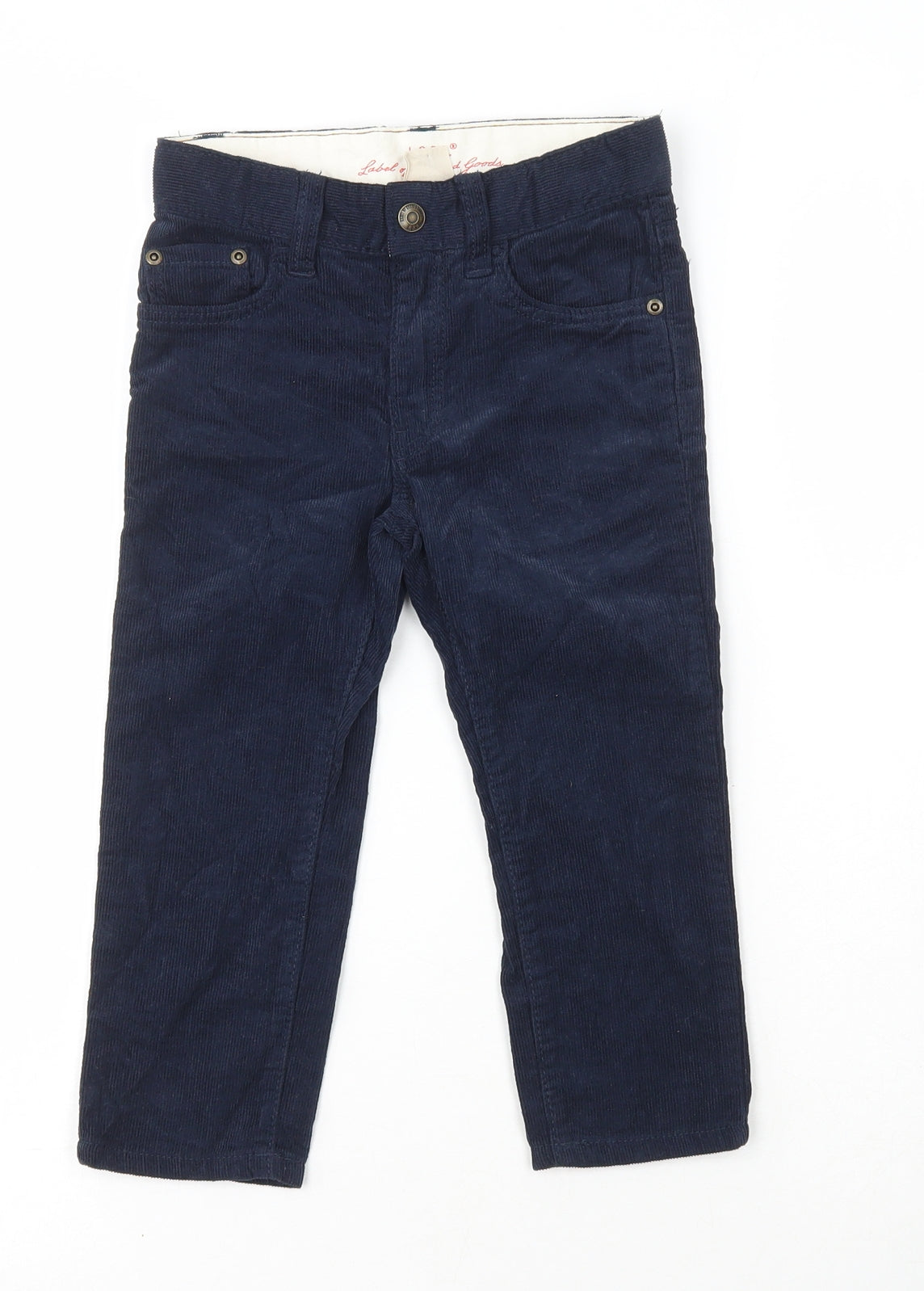 H&M Boys Blue Cotton Chino Trousers Size 3-4 Years Regular
