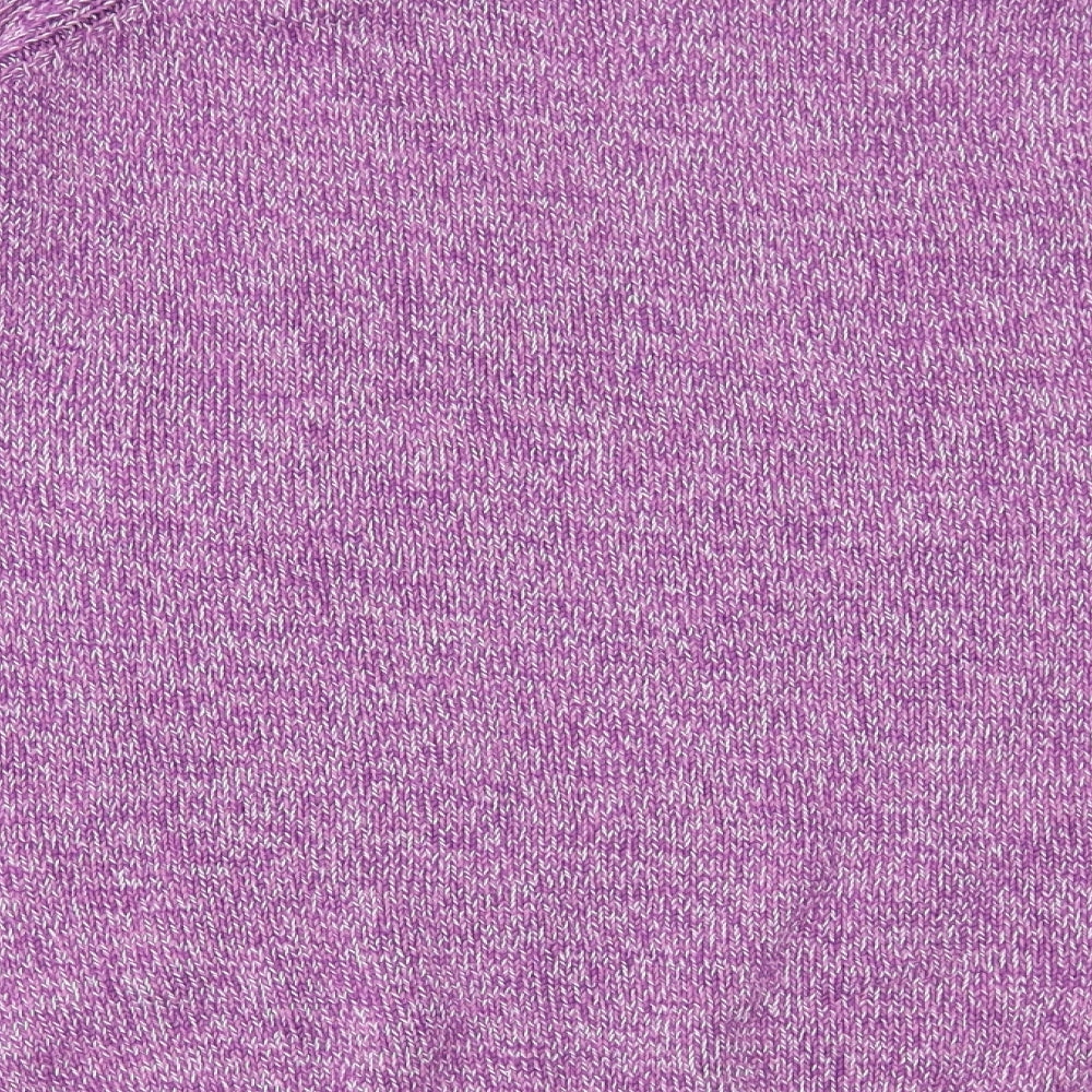 Edinburgh Woollen Mill Womens Purple Scoop Neck Cotton Pullover Jumper Size L