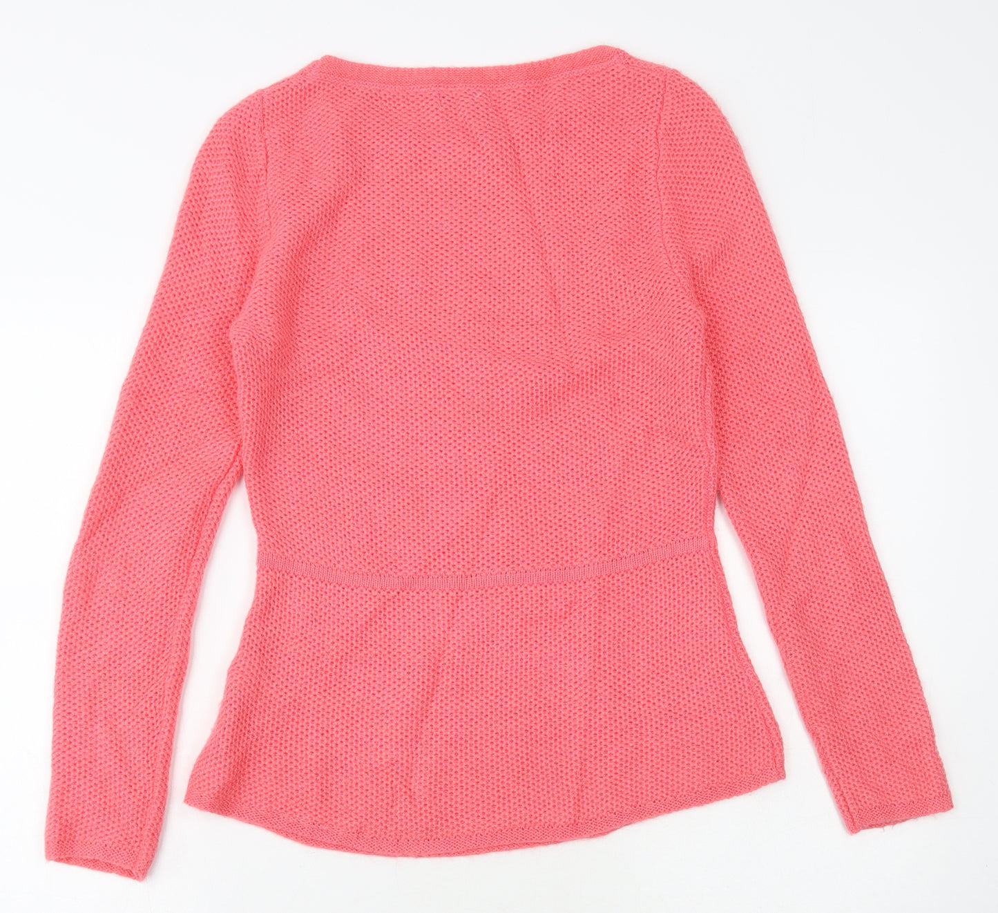 Monsoon Womens Pink Scoop Neck Acrylic Pullover Jumper Size S
