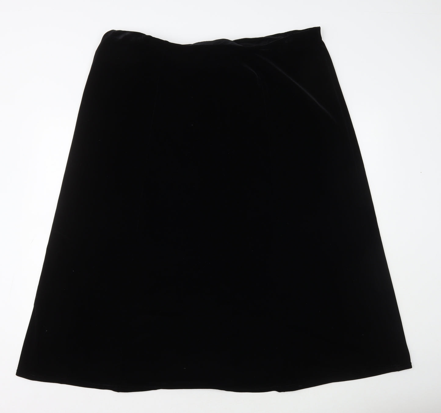 Bonmarché Womens Black Polyester A-Line Skirt Size 24