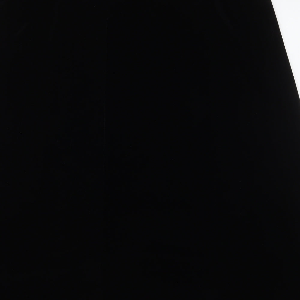 Bonmarché Womens Black Polyester A-Line Skirt Size 24