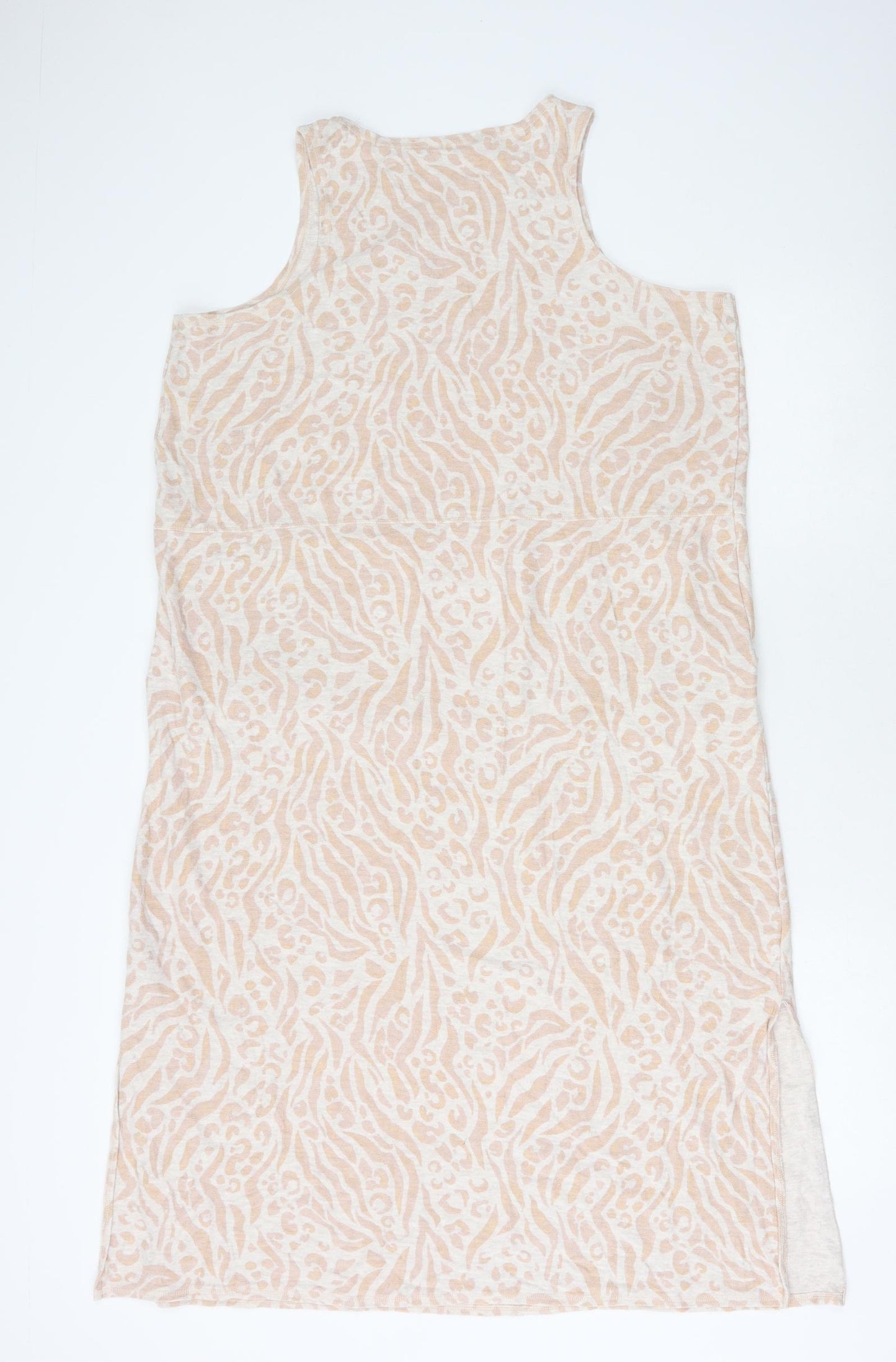 Marks and Spencer Womens White Animal Print Cotton Top One Piece Size 20 - Night dress