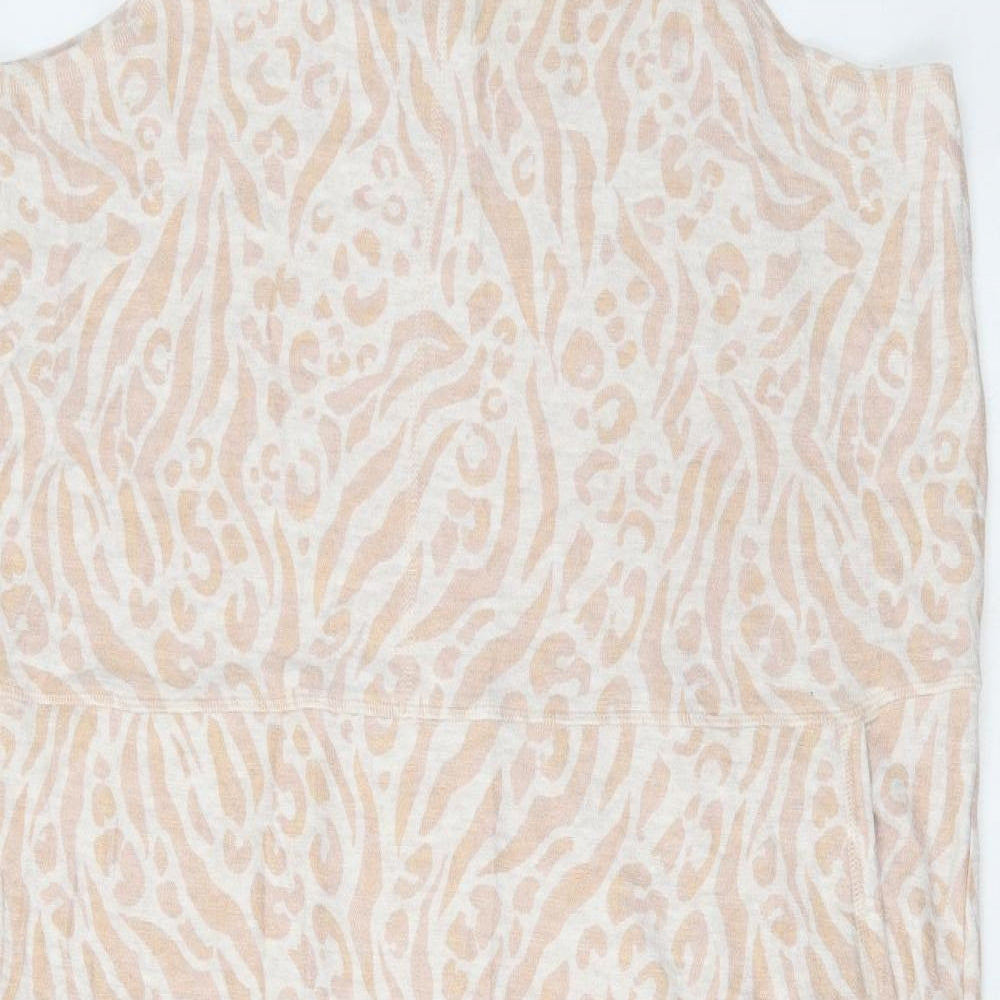 Marks and Spencer Womens White Animal Print Cotton Top One Piece Size 20 - Night dress