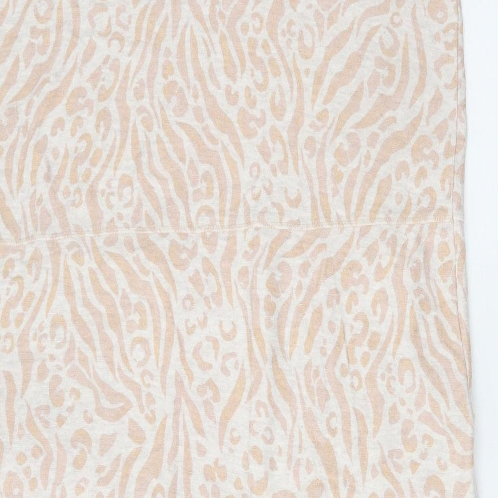 Marks and Spencer Womens White Animal Print Cotton Top One Piece Size 20 - Night dress