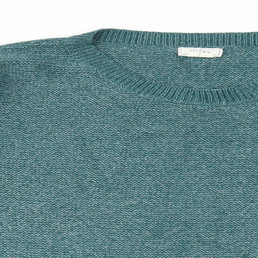 Fat Face Womens Green Round Neck Acrylic Pullover Jumper Size 18