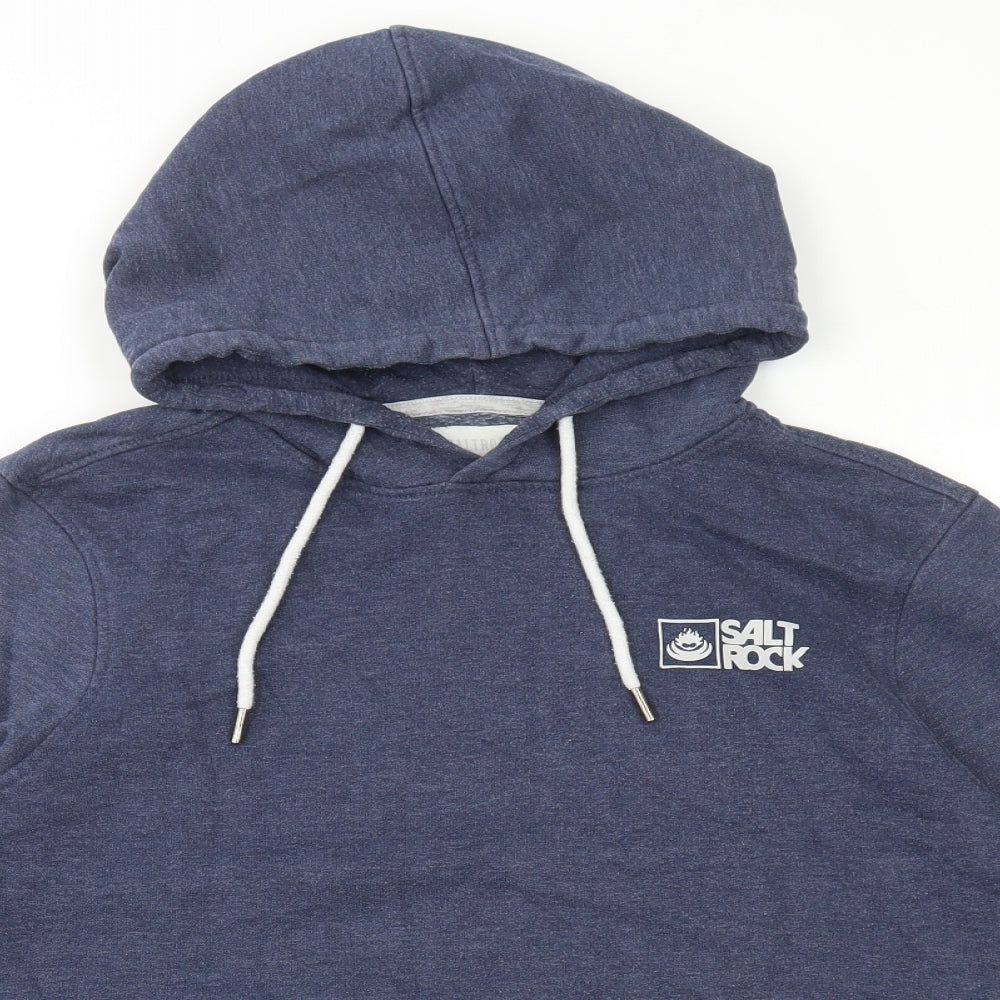 Saltrock Womens Blue Cotton Pullover Hoodie Size M