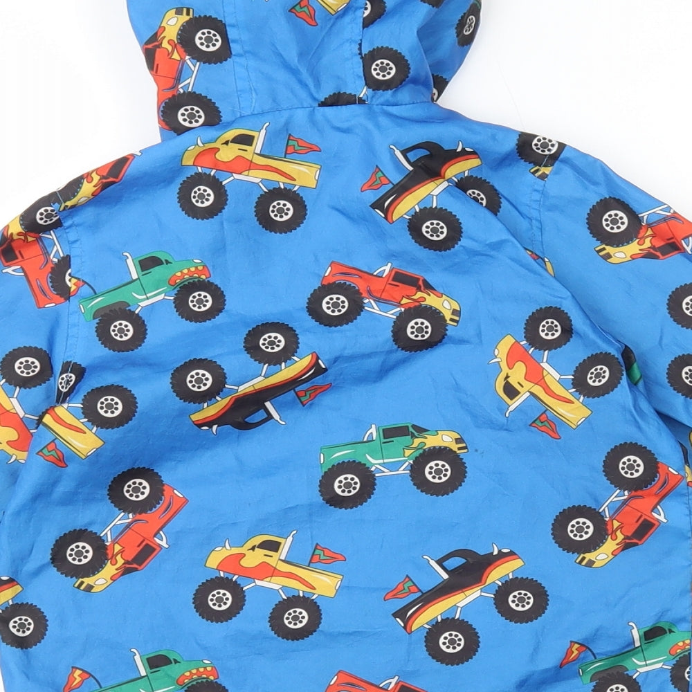 Nutmeg Boys Blue Geometric Rain Coat Coat Size 2-3 Years