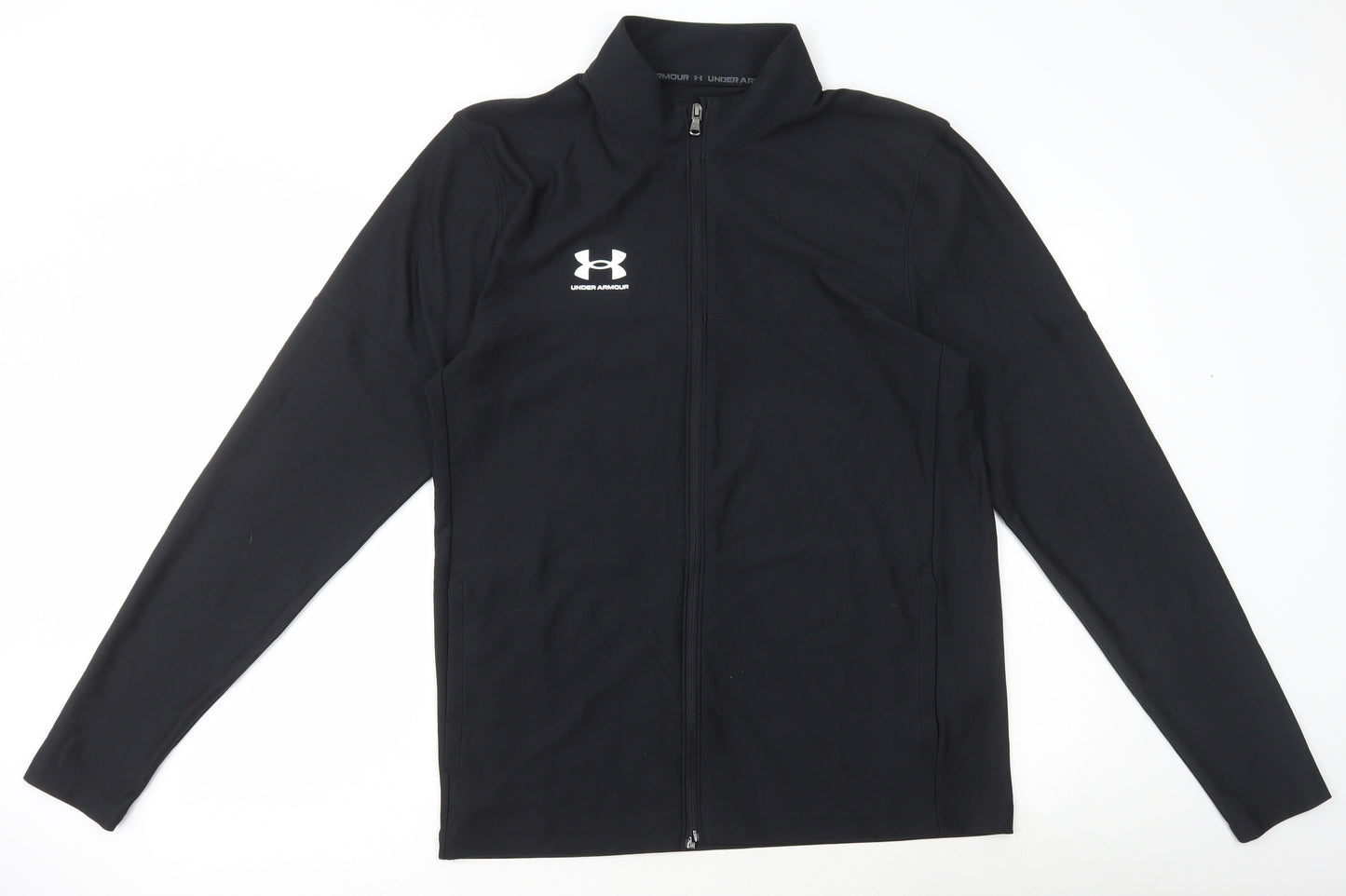 Under armour Mens Black Polyester Full Zip Hoodie Size M - Logo