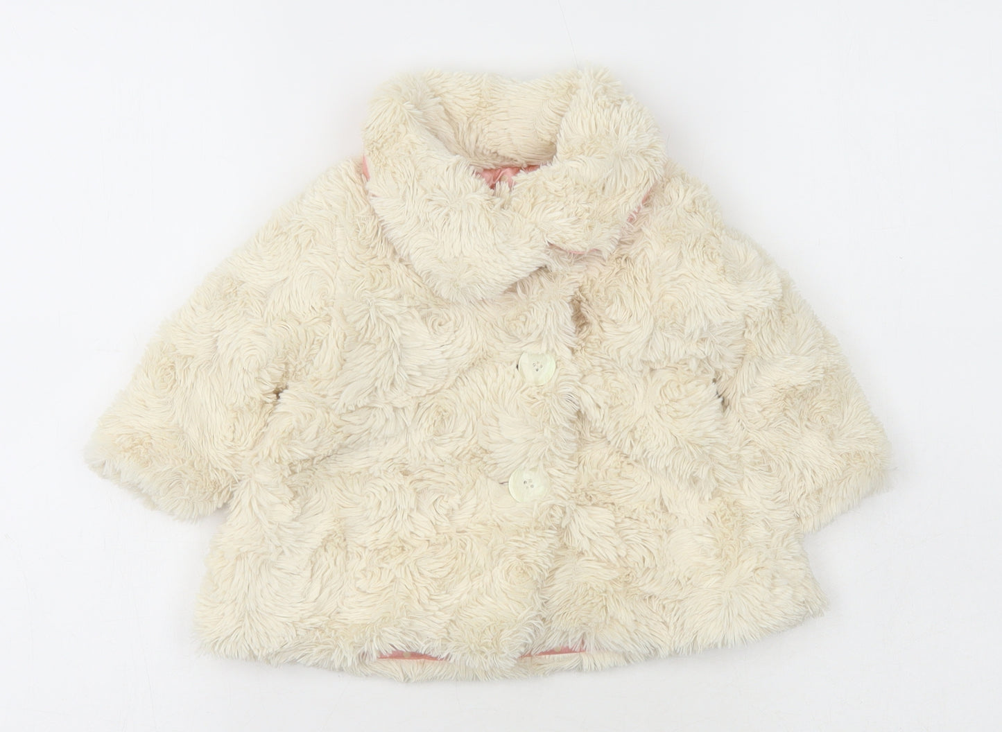 Nutmeg Girls Ivory Jacket Coat Size 3-6 Months