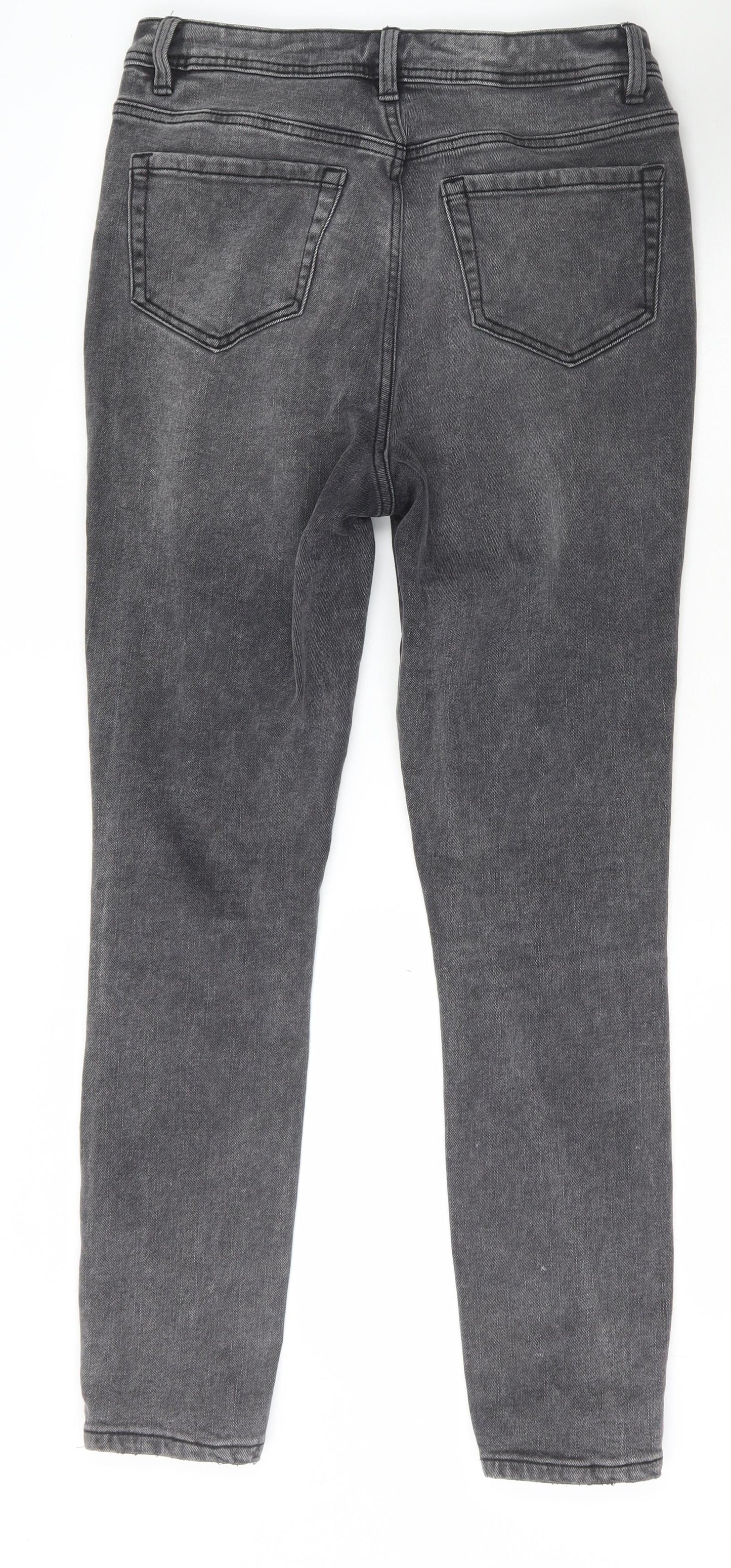 George Womens Black Cotton Skinny Jeans Size 12 L29 in Regular