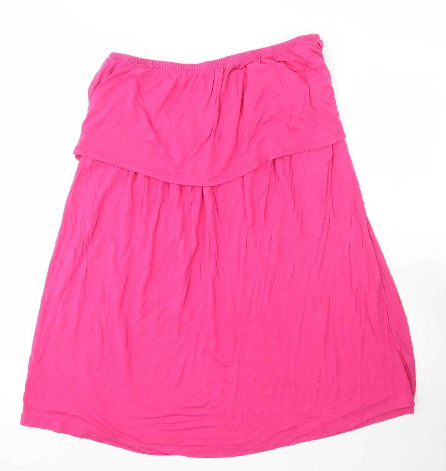 BEYOU Womens Pink Viscose Basic T-Shirt Size 16 Off the Shoulder