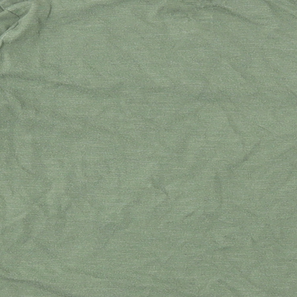 F&F Boys Green Cotton Basic T-Shirt Size 18-24 Months Round Neck