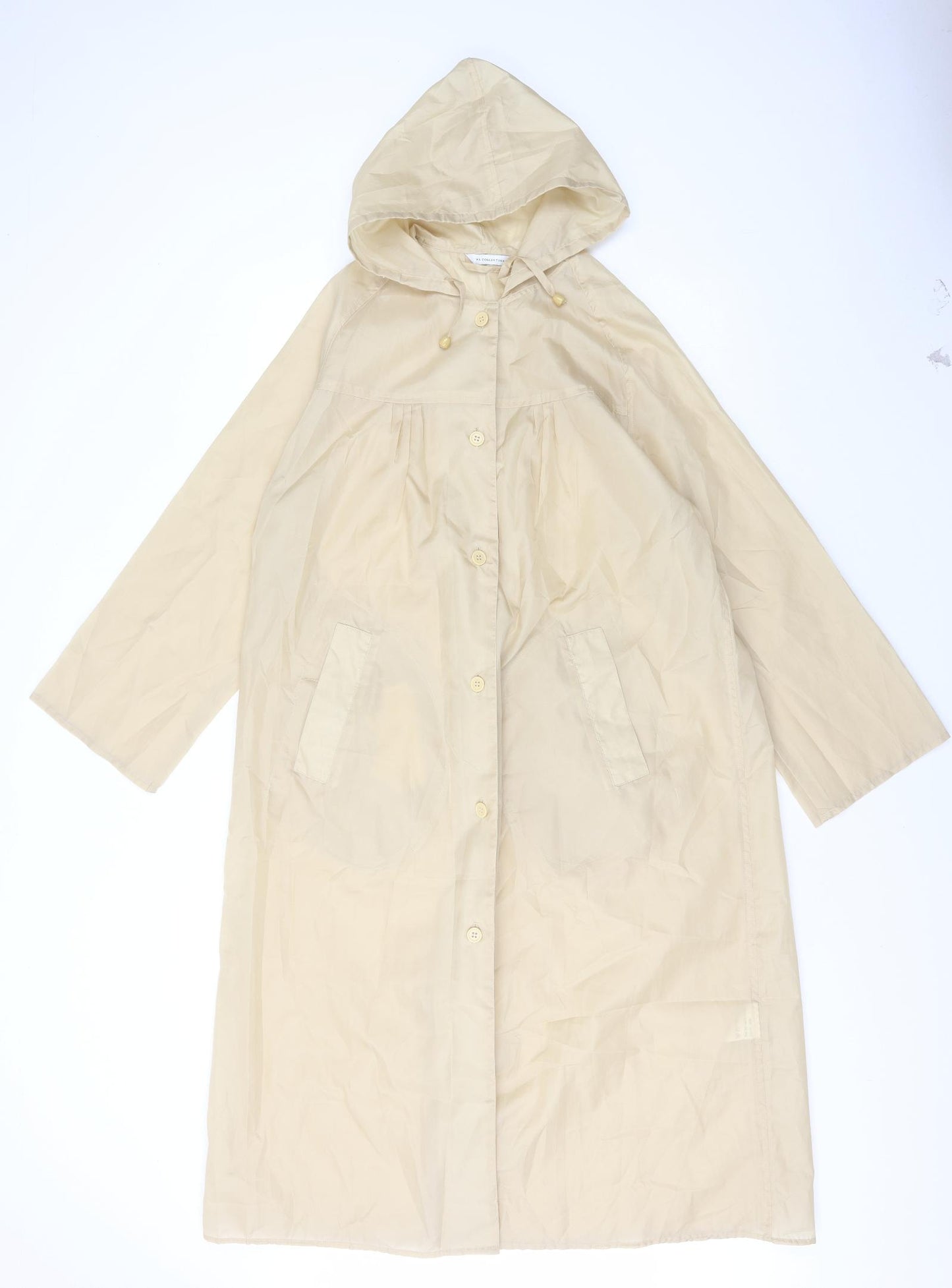 YS Collection Womens Gold Rain Coat Coat Size 12