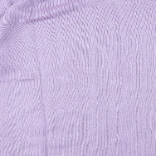 Akal Collection Womens Purple Round Neck Acrylic Pullover Jumper Size L