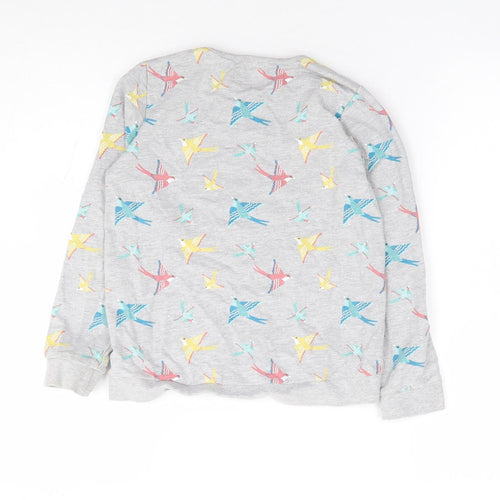 Mountain Warehouse Girls Green Geometric Cotton Pullover Sweatshirt Size 7-8 Years Pullover - Bird