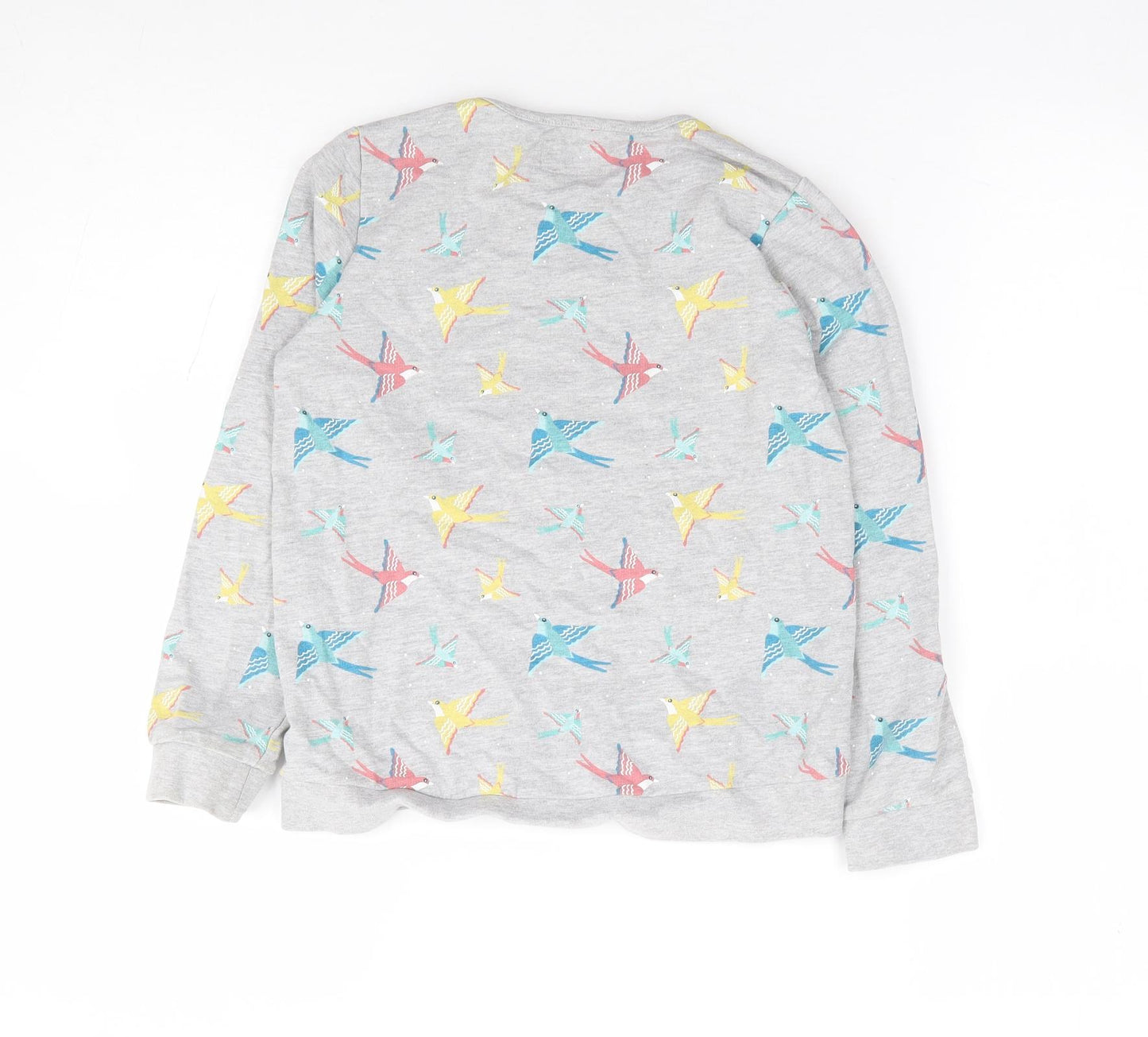 Mountain Warehouse Girls Green Geometric Cotton Pullover Sweatshirt Size 7-8 Years Pullover - Bird