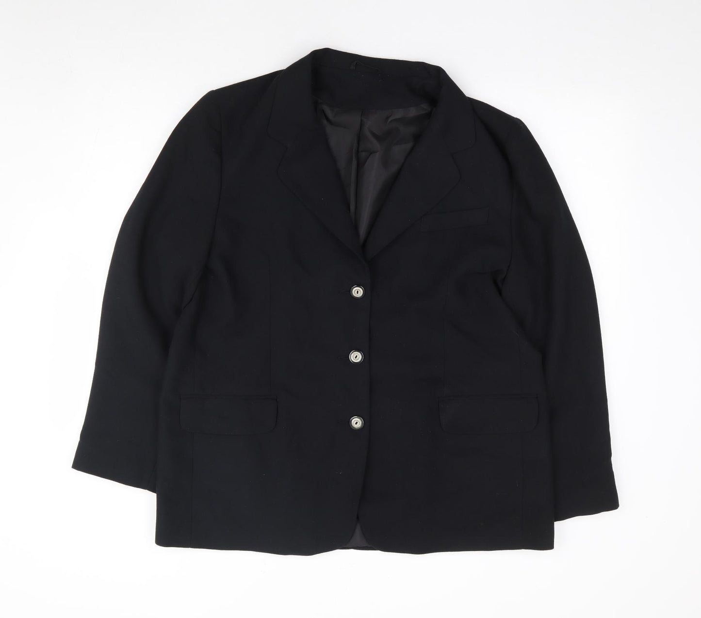 Bonmarché Womens Black Polyester Jacket Suit Jacket Size 18